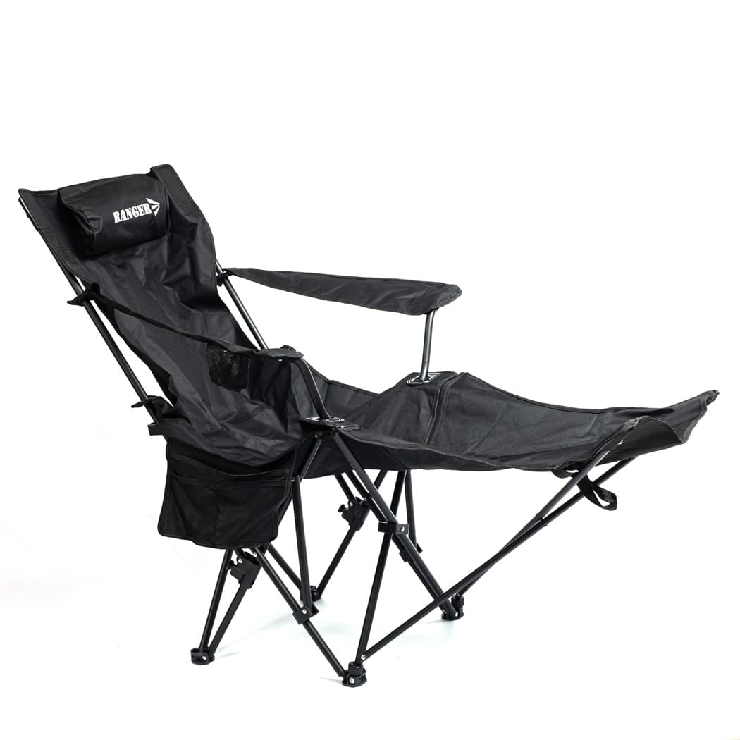 Крісло шезлонг складане Ranger Relax до 110 кг Black (RA2255B)