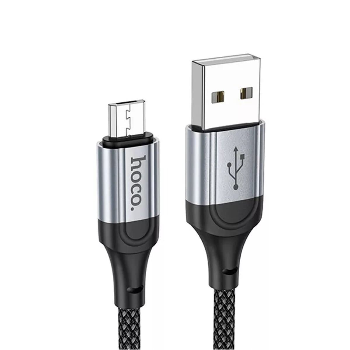 Кабель HOCO X102 USB to Micro-USB 2.4A 1m nylon aluminum connectors Black