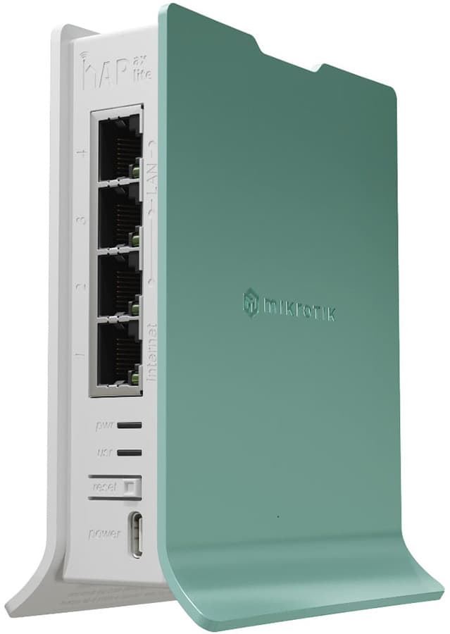 Маршрутизатор Mikrotik hAP ax lite Wi-Fi 6 L41G-2axD Green-White