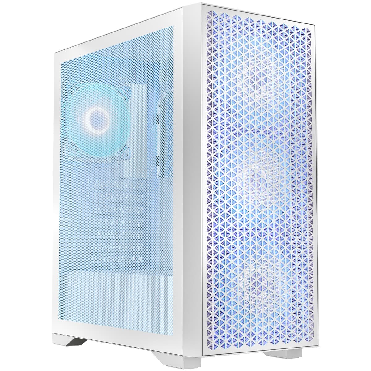 Корпус для комп'ютера LogicConcept DART PRO ARGB MIDI MESH fans 4x120mm без БЖ ATX White (AT-DART-PRO-ARGB-20)