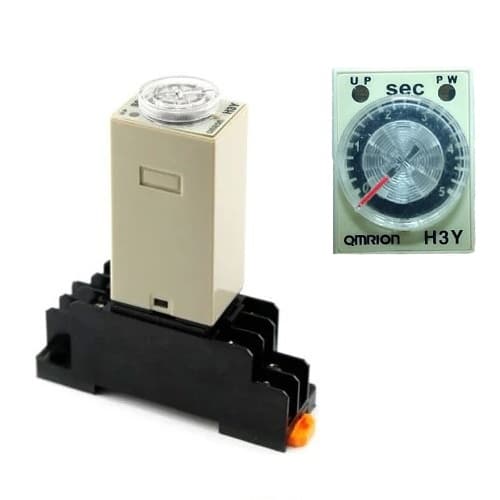 Реле часу таймер Omrion H3Y-2 0-5с 220В 5А на DIN-рейку (495518)