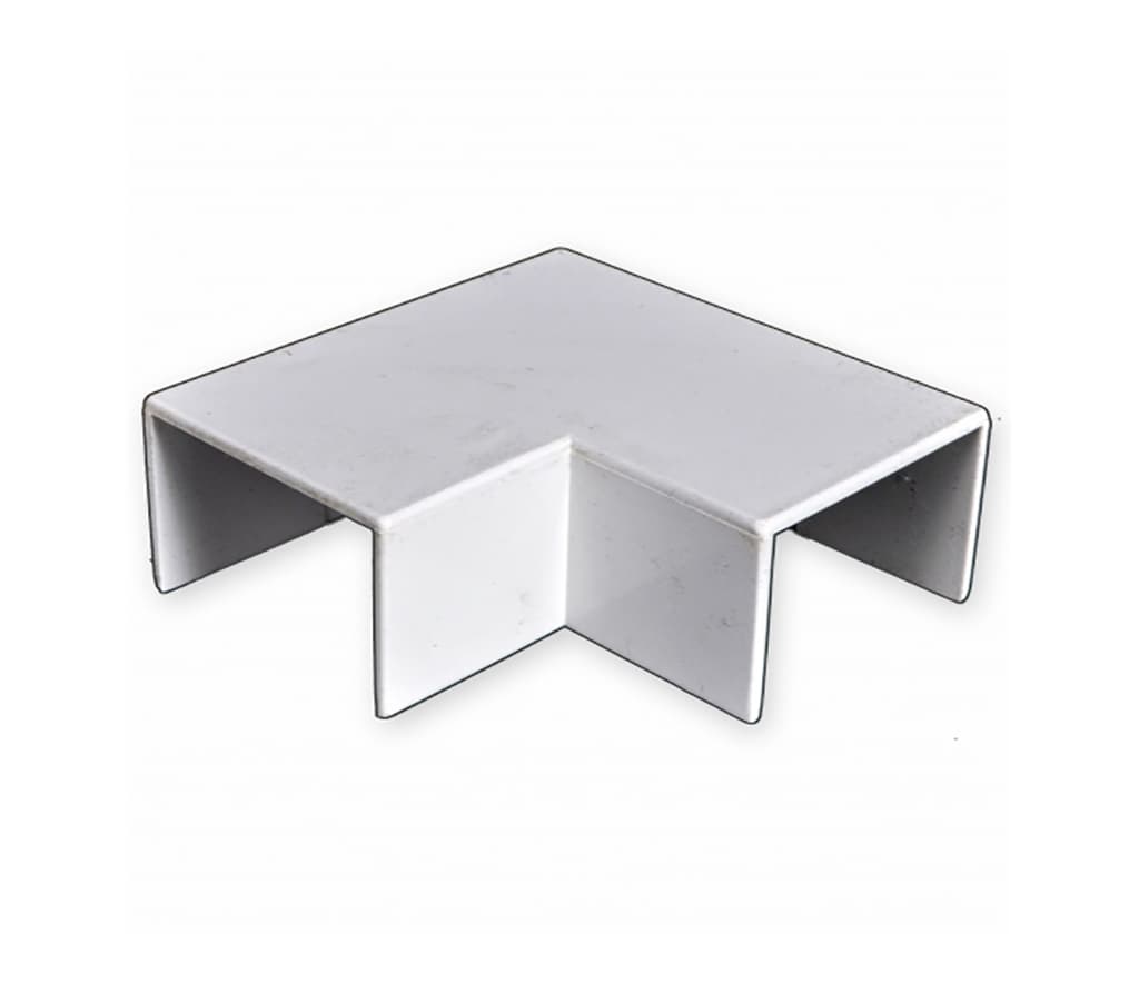 Прямий кут коробки МК 50х25 YAF6 White