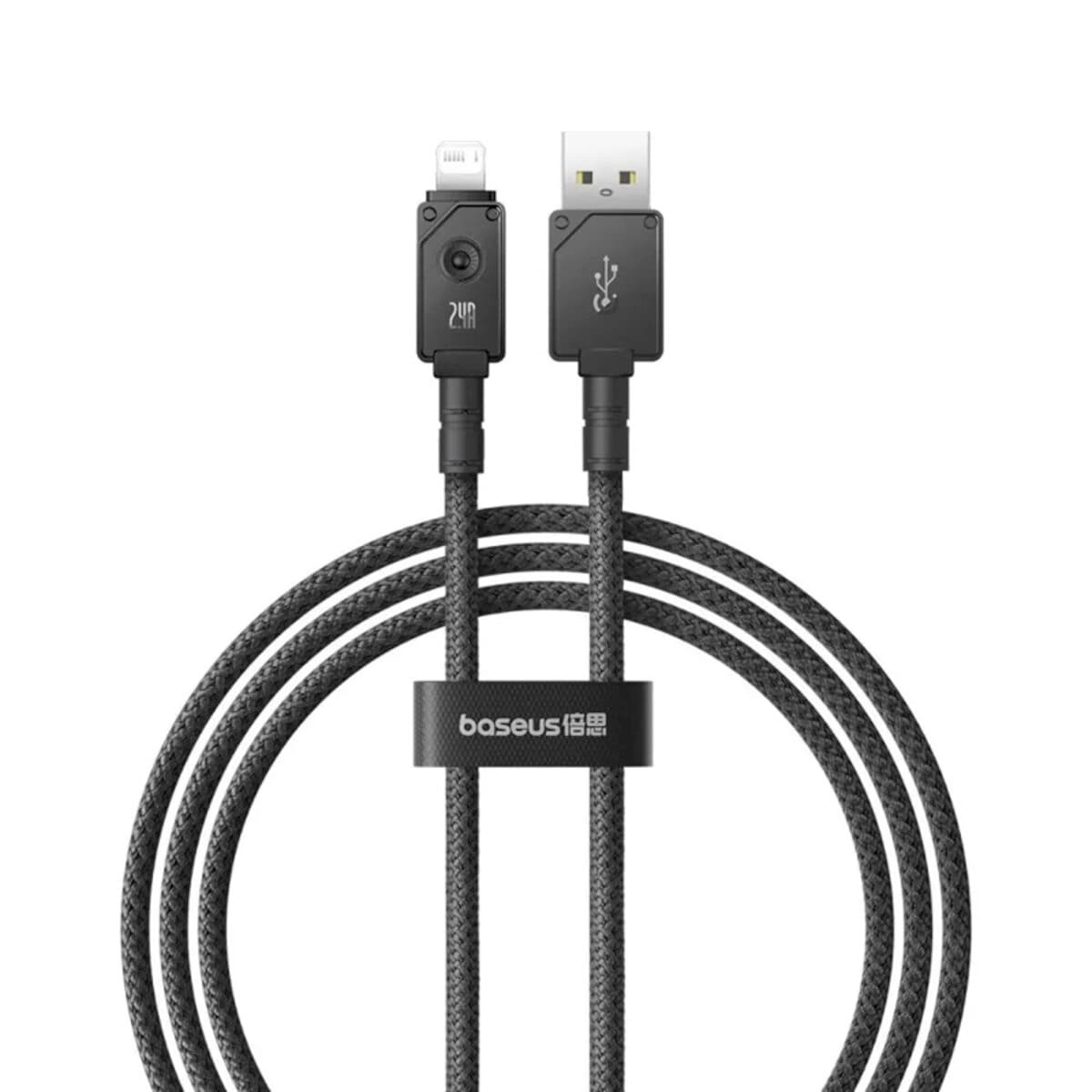 Кабель Baseus Unbreakable Series Fast Charging Data Cable USB to Lightning 2.4A 1m Cluster Black (P10355802111-00)
