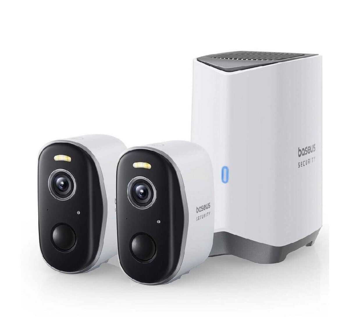 IP-камера відеоспостереження Baseus Security N1 Plus Outdoor Camera 2K 2-Cam Kit 9600mAh Wi-Fi 2.4ГГц EU White (S0TY002131)