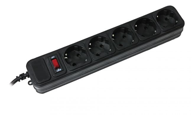 Мережевий фільтр подовжувач Power filtr Gembird 4.5м 5 розеток Black (SPG5-G-15B)