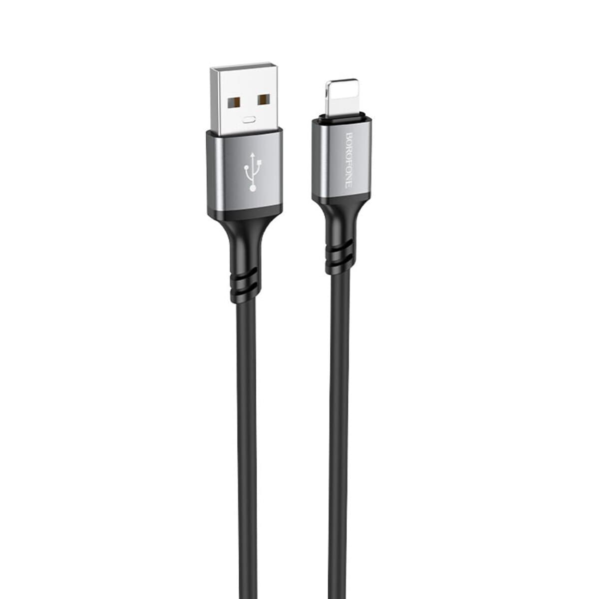 Кабель BOROFONE BX83 USB to Lightning Famous silicone charging data cable Black