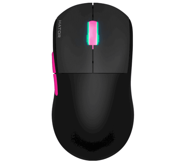 Бездротова ігрова мишка HATOR Quasar 2 Ultra 4K wireless 3200dpi USB Black-Pink (HTM570BP)