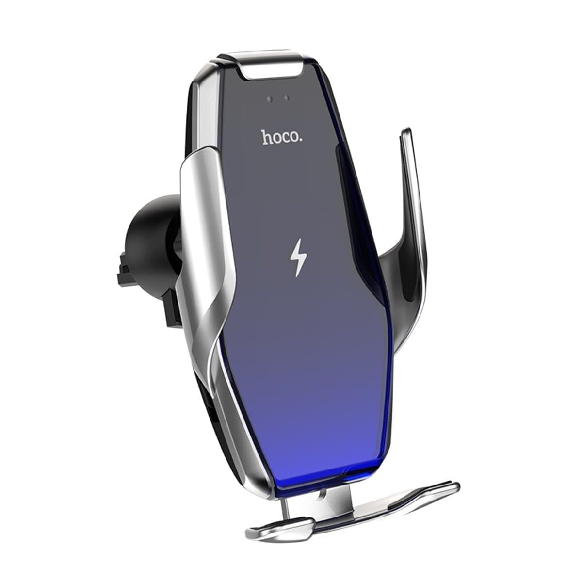 Тримач для телефона автотримач із бездротовою зарядкою HOCO S14 Surpass automatic induction wireless charging car holder Silver