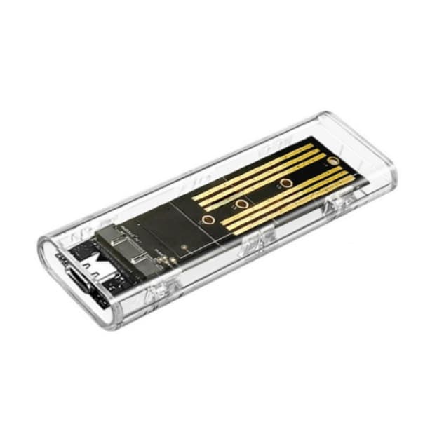 Зовнішня кишеня корпус для M.2 SSD NGFF SATA Type-C 5 Гбіт/с для 2230 2242 2260 2280 акрил Прозорий (500240)