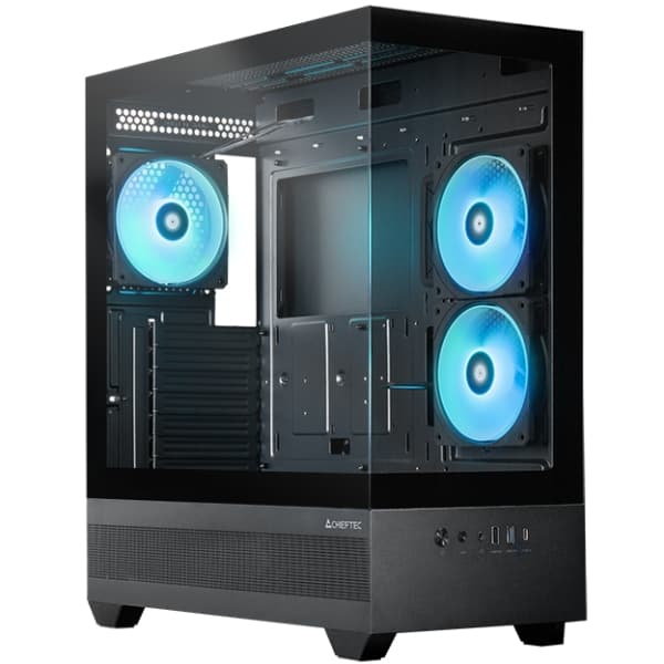 Корпус для комп'ютера Chieftec VISTA GT-01B-OP 3x120mm A-RGB ATX без БП Black (GT-01B-OP)