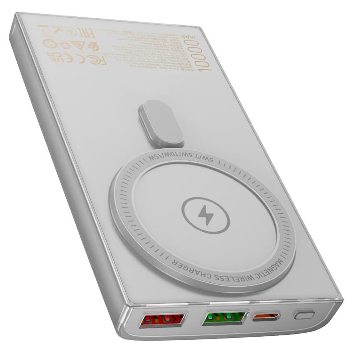 Powerbank павербанк УМБ HOCO Q22 Taurus 22.5W+PD20W magnetic fully compatible with digital display 10000mAh Grey