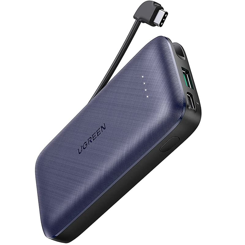 Powerbank повербанк УМБ Ugreen PB172 20W PD 10000mAh Power Bank with Type-C Cable Blue (80917)