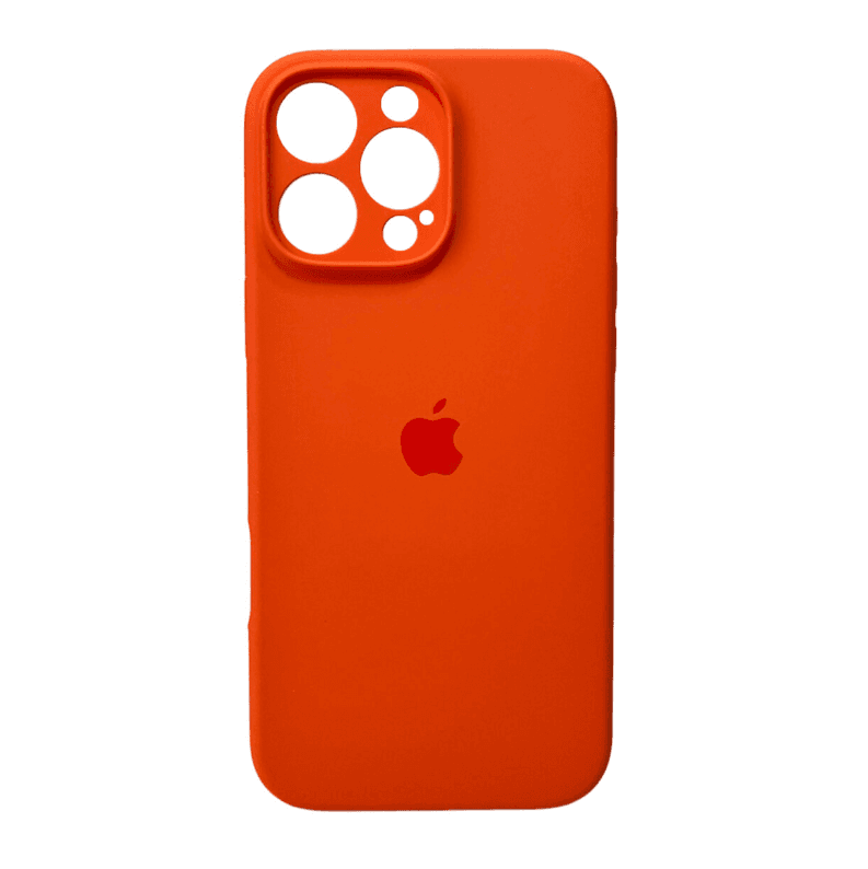 Защитный чехол-накладка Silicone Full Case AA Camera Protect для Apple iPhone 16 Pro Orange (FullAAi16P-52)