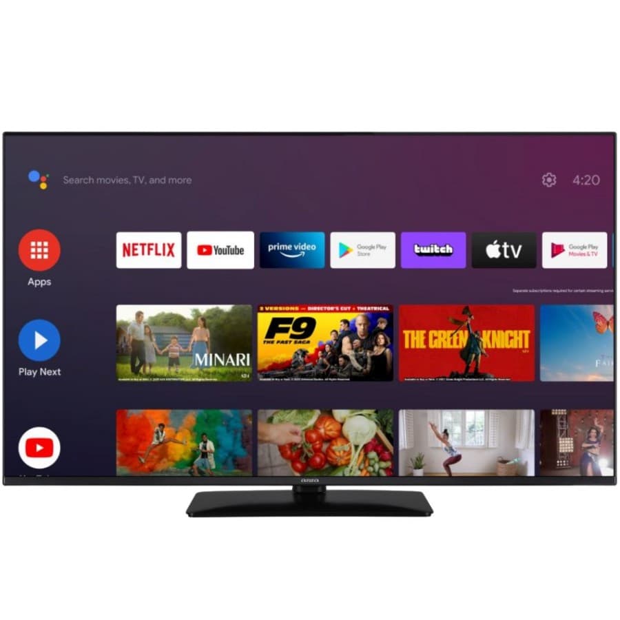 Телевізор TV 55 AIWA UHD QLED T2 Android 11 2 x10W Dolby Digital Wi-Fi 200x200 M6 Black (55QS8503UHD)