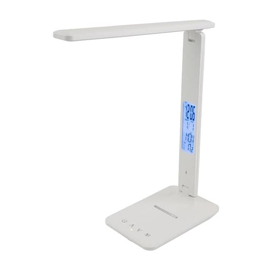 Настільна LED лампа з бездротовою зарядкою TX26C0 10W LED-дисплей White (537189)