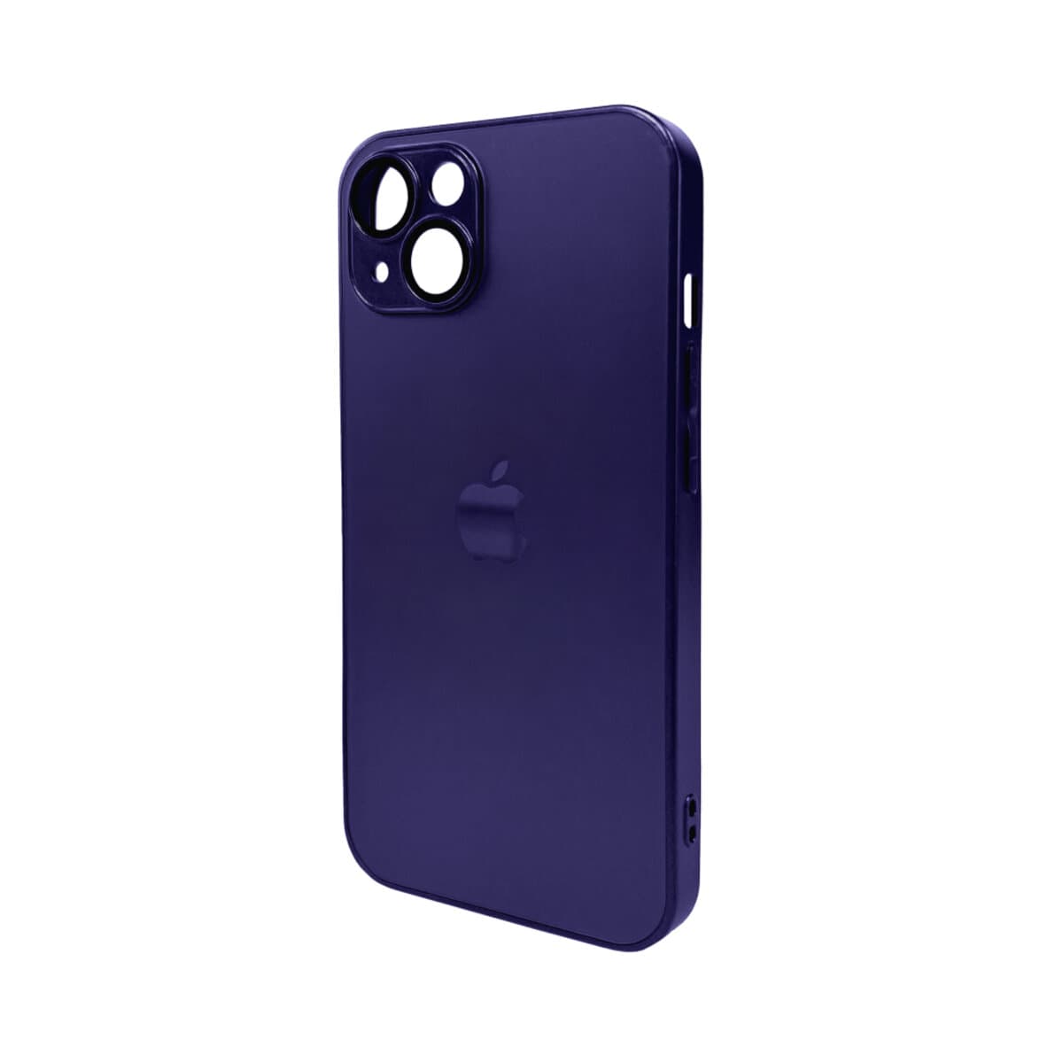 Защитный чехол-накладка AG Glass Matt Frame Color Logo для Apple iPhone 13 Deep Purple (AGMattFrameiP13Purple)