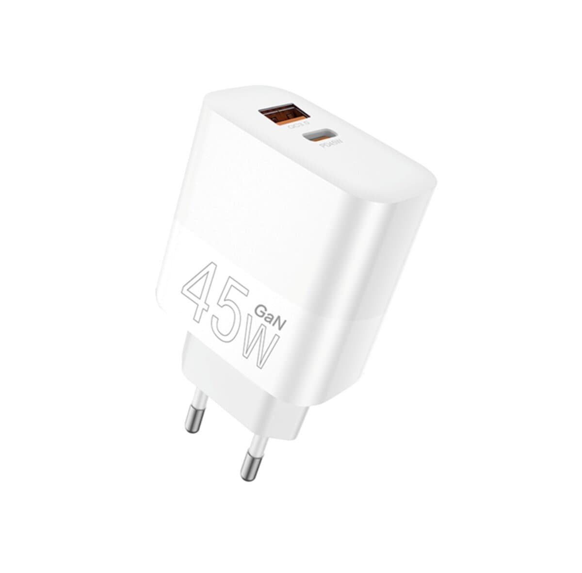Зарядний пристрій WUW C209 45W PD 1xType-C 1xUSB QC3.0 18W White (WUW-C209)