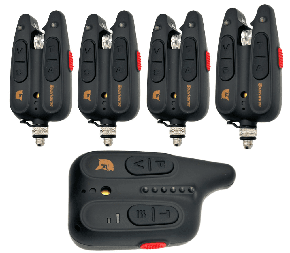 Набір сигналізаторів клювання Gladiator BL1518 4+1 з пейджером і Bluetooth у кейсі Black (BL15184)