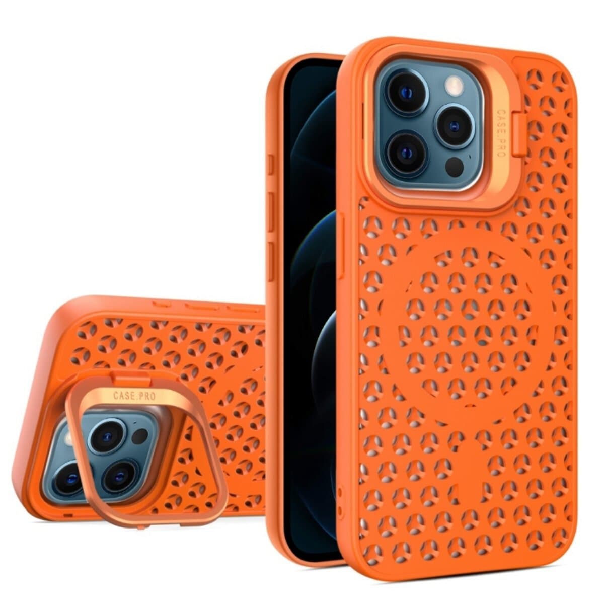 Защитный чехол-накладка Cosmic Grater Stand для Apple iPhone 12 Pro Max Orange (GRASTiP12PMOrange)