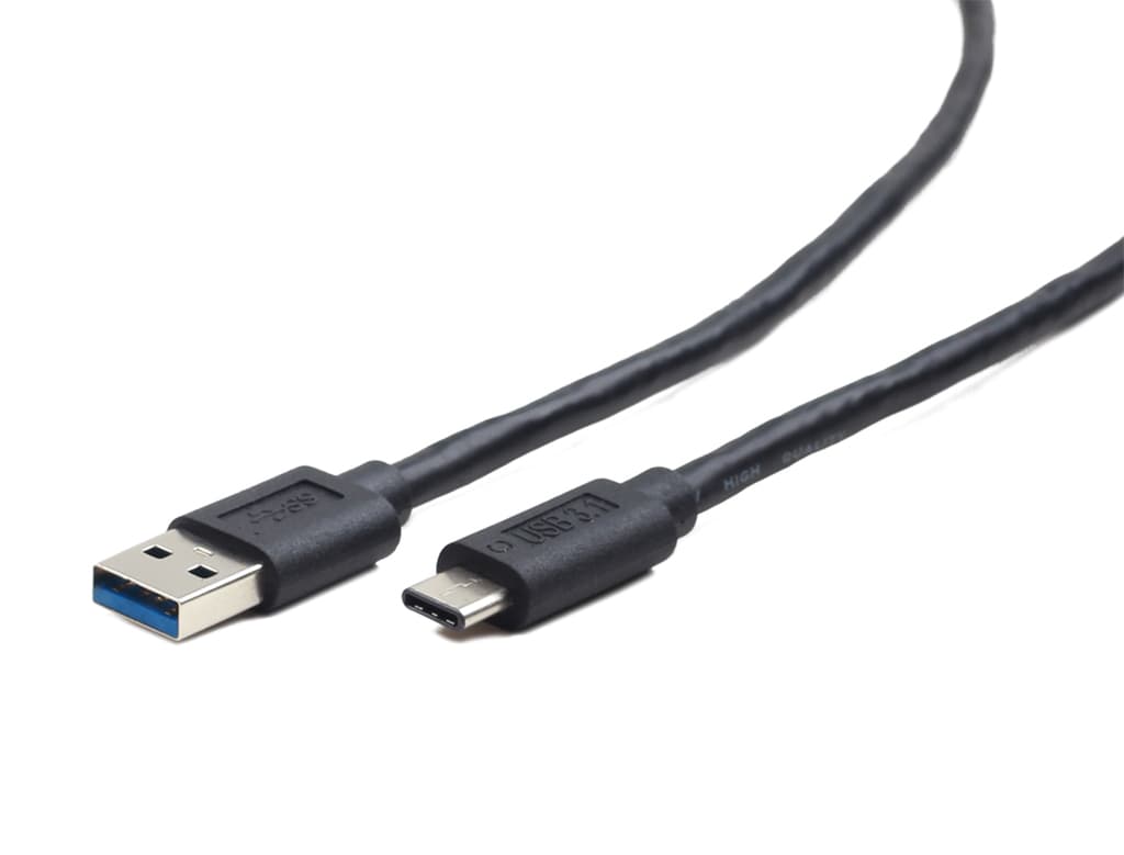 Кабель Kingda KDUSBC3002 USB3.1 AM-Type-C M 1.5м 5Gbps Black
