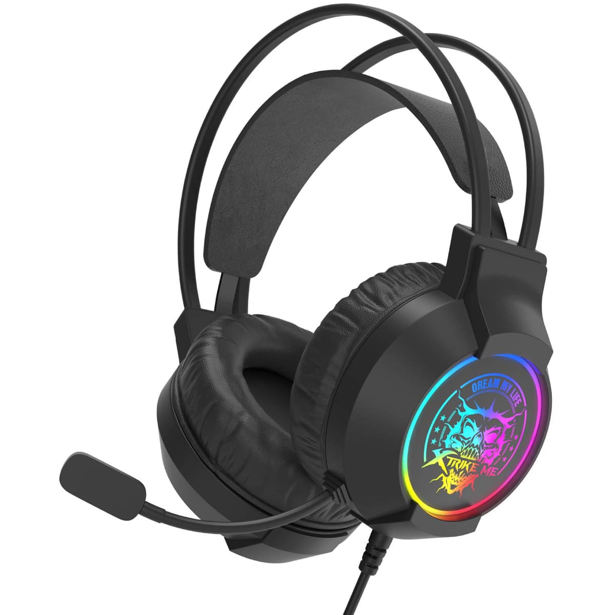 Проводные игровые наушники с микрофоном XTRIKE ME GH-510 USB jack 7.1 RGB Black