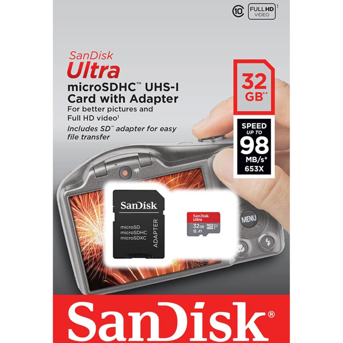 Карта пам'яті SanDisk Ultra microSDHC UHS-1 32Gb class 10 A1 120Mbps SD (SDSQUA4-032G-GN6IA)