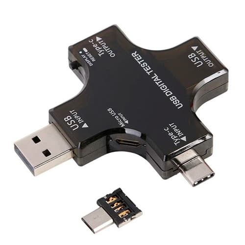 USB тестер струму напруги струму ємності Atorch J-7C з Bluetooth Type-C MicroUS Black (709839)