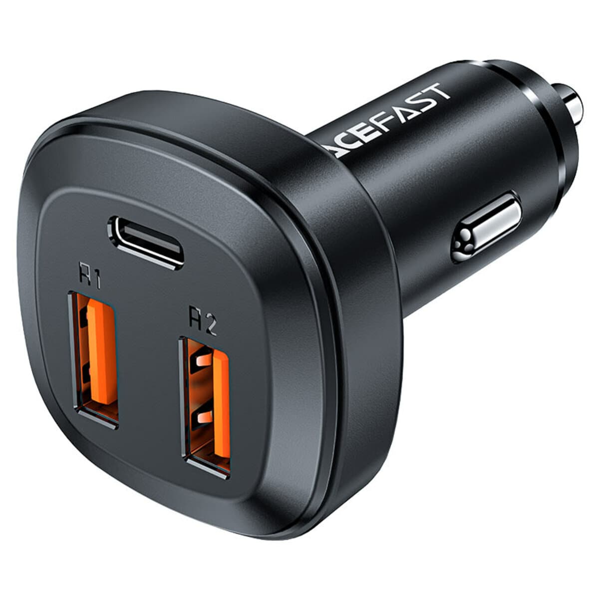 Автомобільний FM-трансмітер ресивер ACEFAST B9 66W 2xUSB 1xType-C metal car charger Black