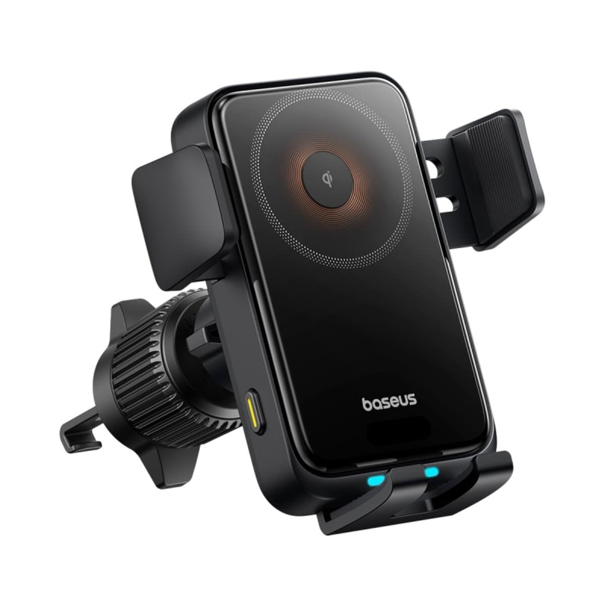 Держатель для телефона автодержатель с беспроводной зарядкой Baseus Wisdom Pro Auto Coil Alignment Car Mount Black (C40381501123-00)