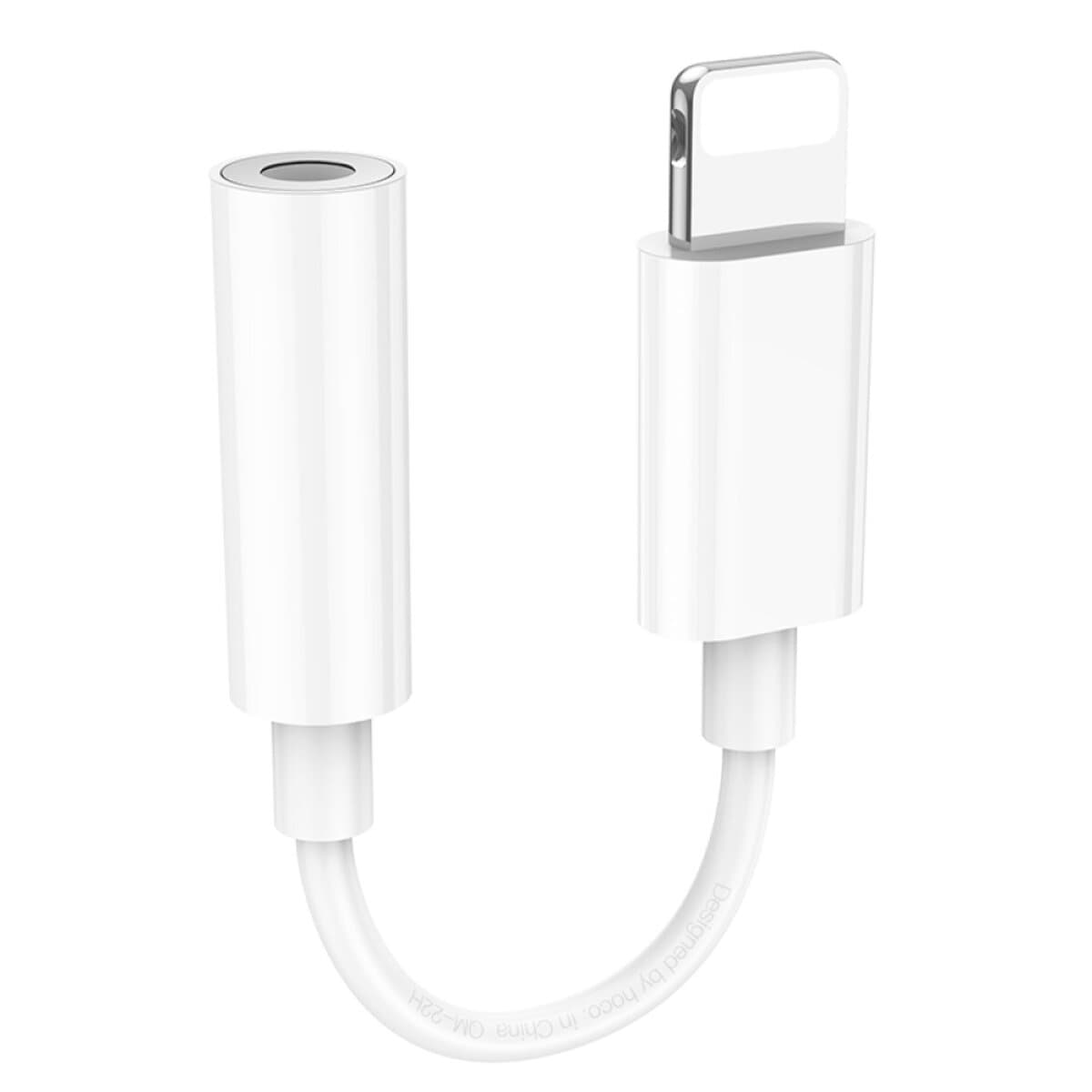 Аудіокабель перехідник HOCO LS34 Original Lightning to AUX 3.5mm Digital Audio Converter White