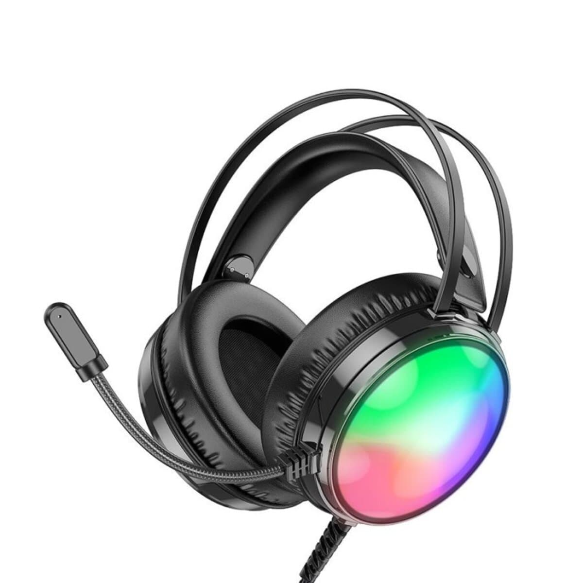 Проводные игровые наушники с микрофоном BOROFONE BO108 Flame gaming headphones 2m 3.5mm Black
