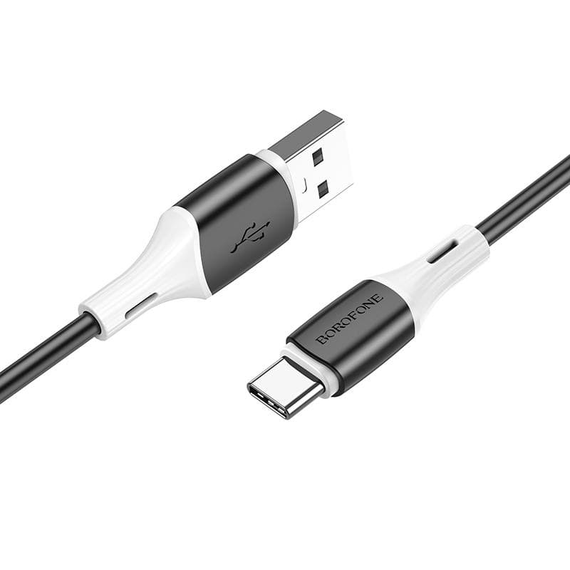 Кабель BOROFONE BX79 USB to Type-C 3A 1m silicone connectors Black