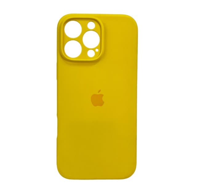 Защитный чехол-накладка Silicone Full Case AA Camera Protect для Apple iPhone 16 Pro Max Sunny Yellow (FullAAi16PM-56)