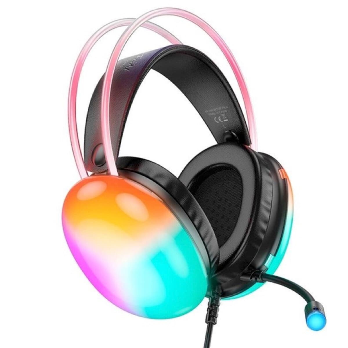 Дротові ігрові навушники з мікрофоном HOCO W109 Plus Rich USB7.1 channel gaming headphones Black