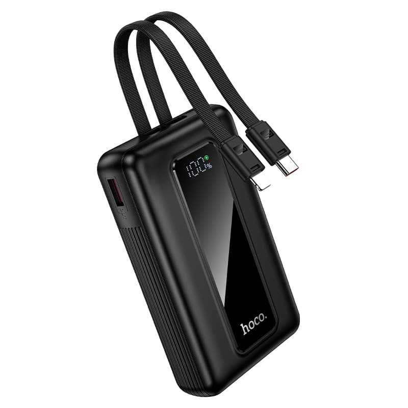 Powerbank павербанк УМБ HOCO J162A Full power 22.5W+PD20W fully compatible with two cables 20000mAh Black