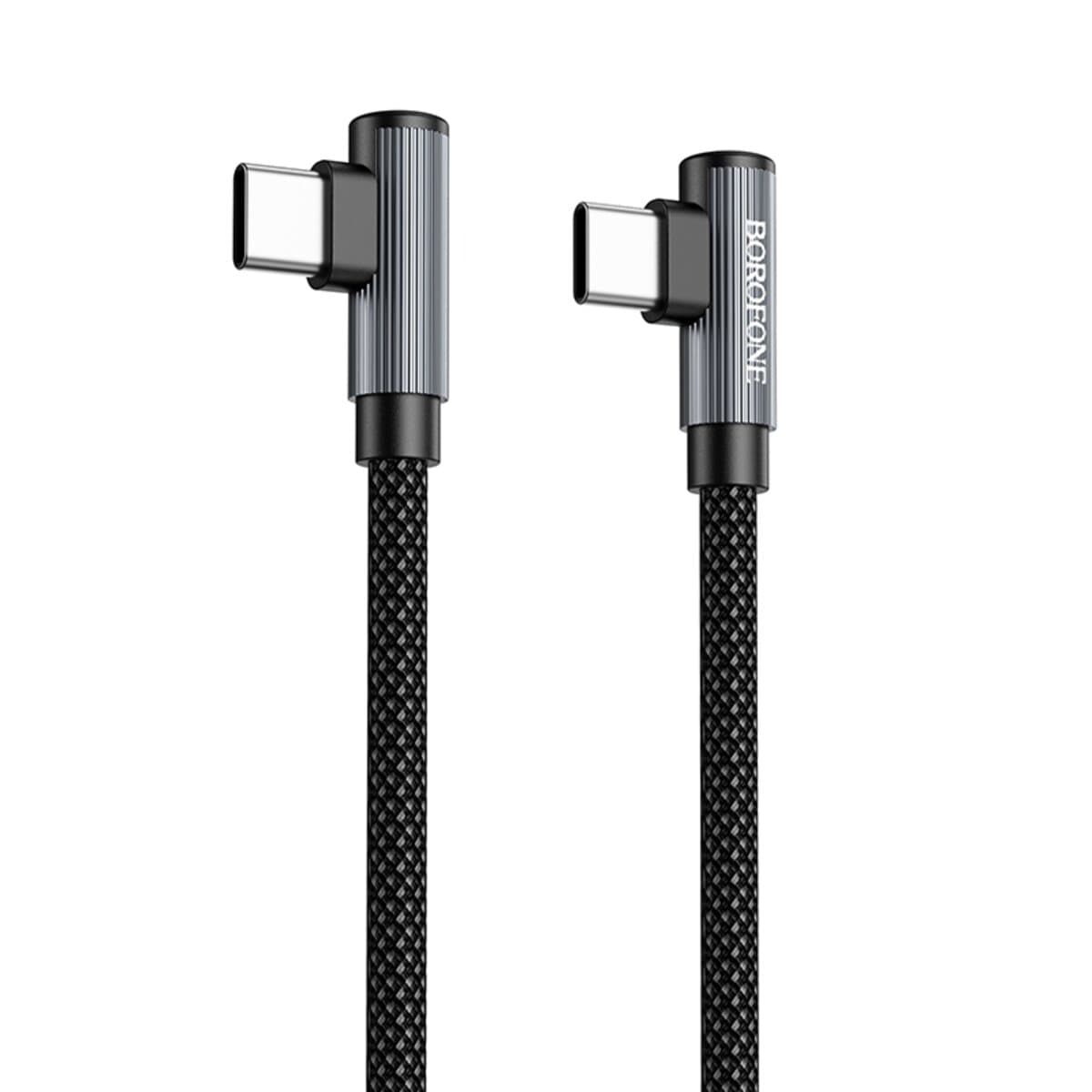 Кабель BOROFONE BU50 elbow magnetic 60W charging data cable Type-C to Type-C 3A 1m Black