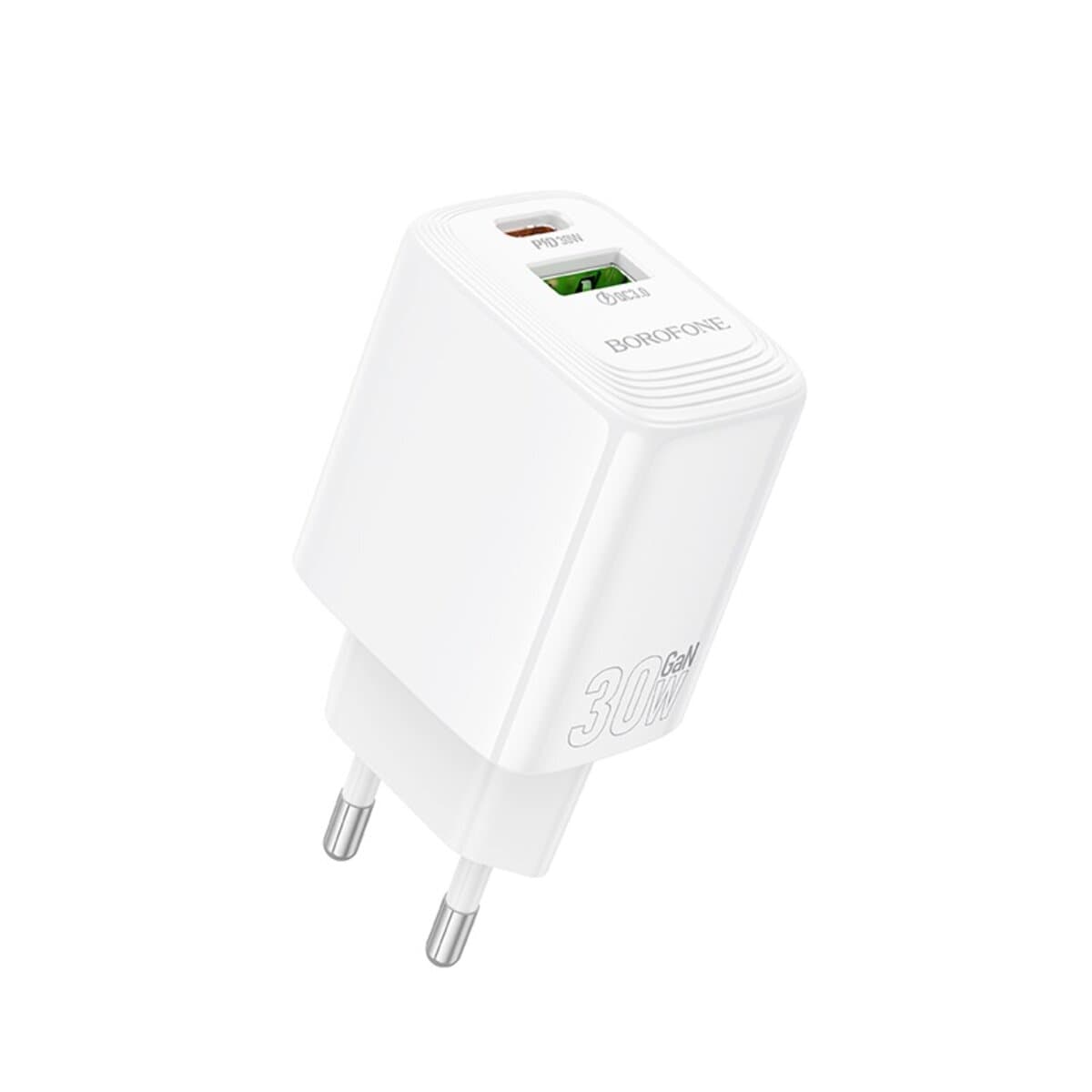Зарядний пристрій BOROFONE BN29 Fuente PD30W QC3.0 charger EU 2.5A White