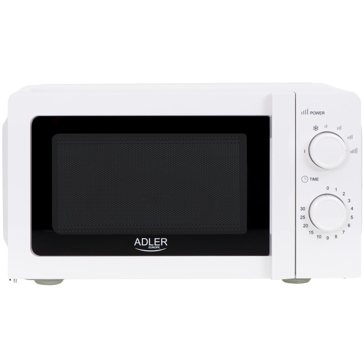 Мікрохвильова піч Adler AD 6205 20л 700W 700W механічне управління ручка White (AD6205)