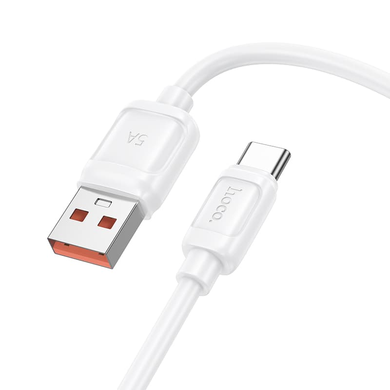 Кабель HOCO X115 Surpass 100W fast charging data cable USB to Type-C 1m 5A White