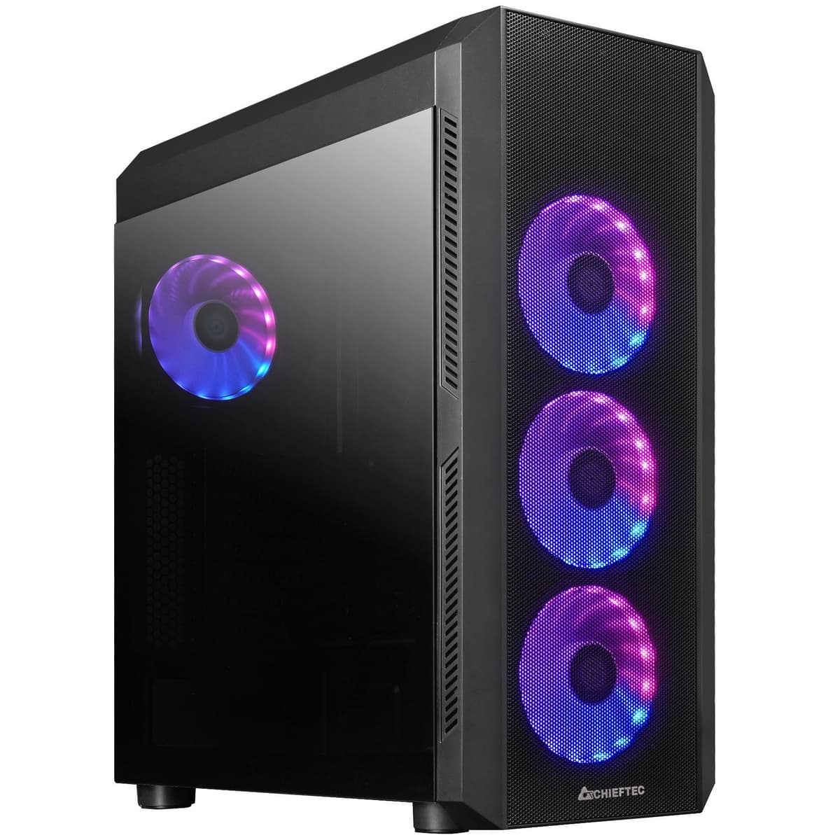 Корпус для комп'ютера Chieftec SCORPION 4 4x120mm A-RGB USB-C ATX без БЖ Black (GL-04B-UC-OP)