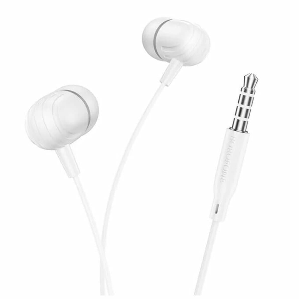 Провідні навушники з мікрофоном BOROFONE BM77 Ascending universal headset with microphone 3.5 мм 1.2 м White (BM77W)