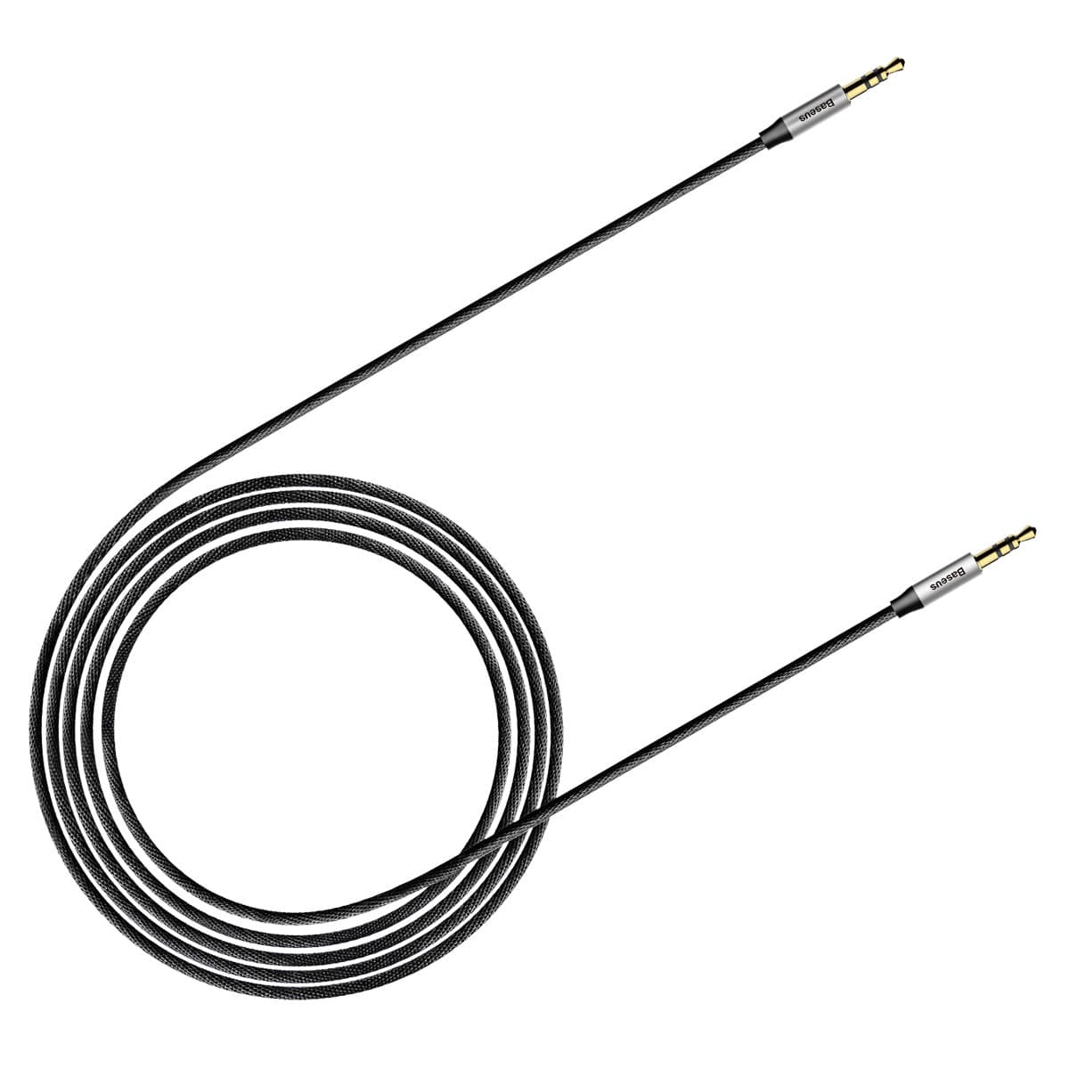 Аудіо-кабель Baseus Yiven Audio Cable M30 1.5m AUX 3.5mm to 3.5mm Silver-Black (CAM30-CS1)