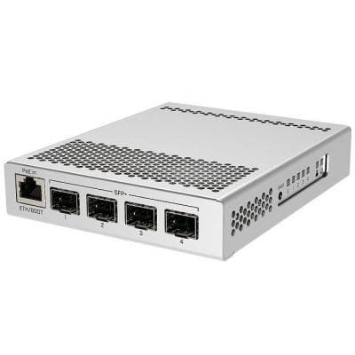 Коммутатор Mikrotik CRS305-1G-4S+IN 4x SFP+ ports 1x Gigabit Ethernet metallic enclosure Металл White (CRS305-1G-4S+IN)