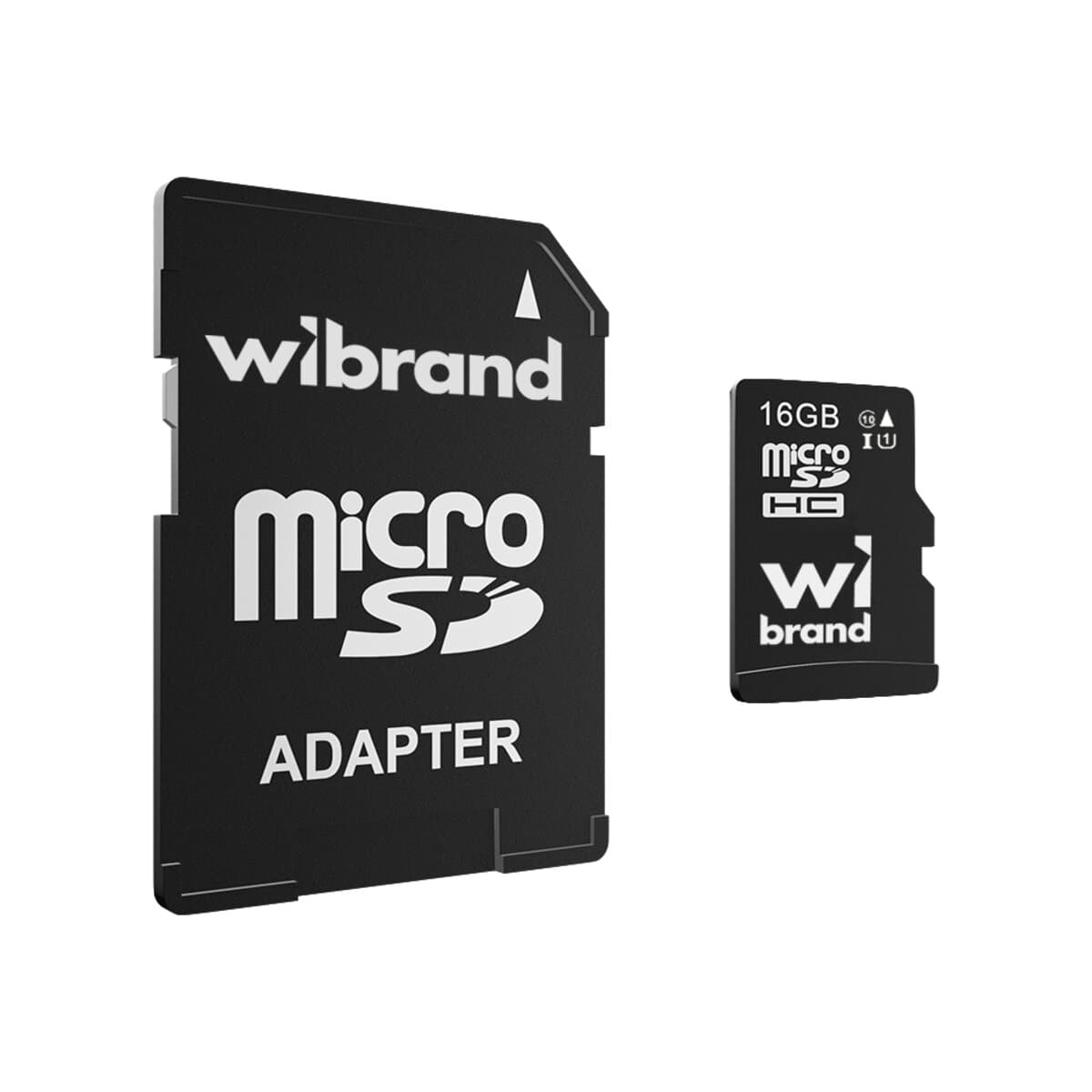 Карта памяти Wibrand microSDHC UHS-1 16Gb class 10 adapter SD (WICDHU1/16GB-A)