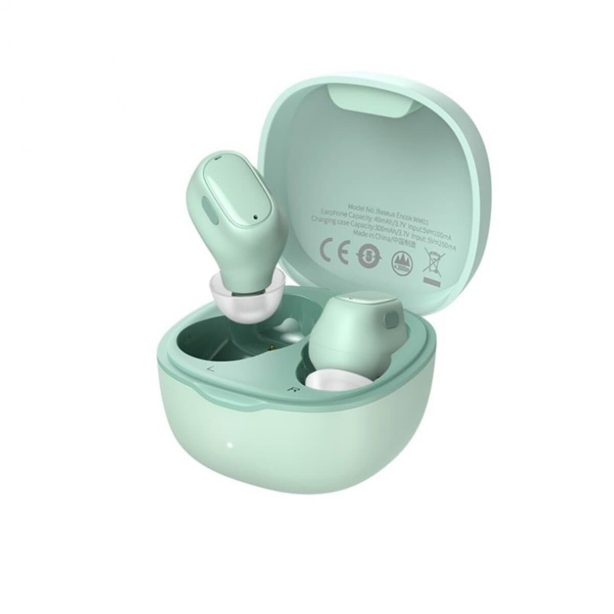 Беспроводные наушники Baseus Encok WM01 True Wireless Earphones BT5.3 300mAh Green (NGTW240006)