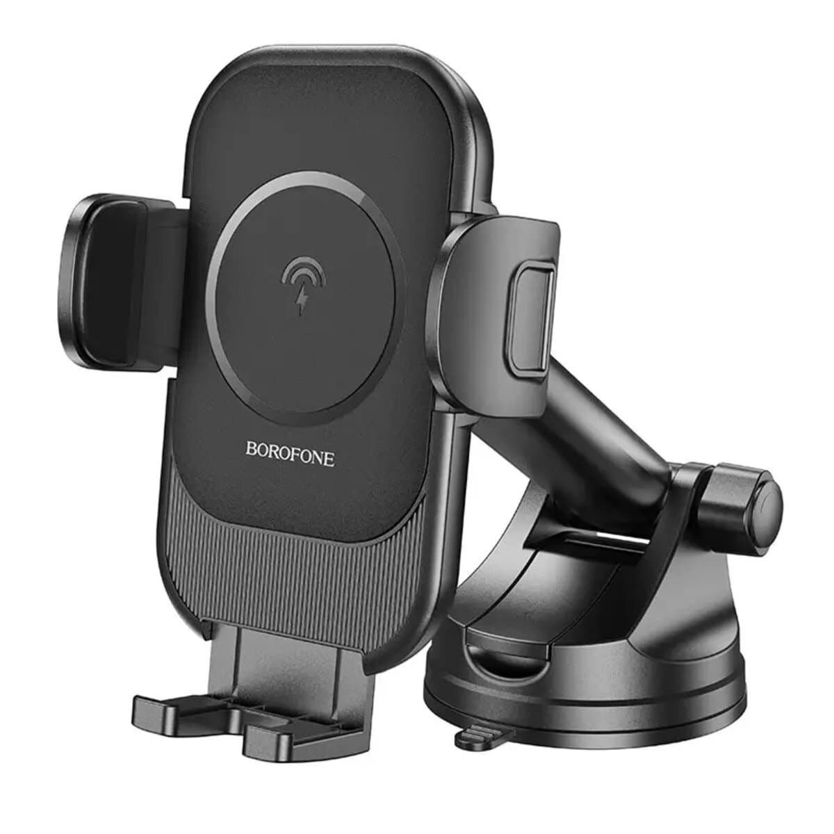 Тримач для телефона автотримач з БЗП BOROFONE BH203 Blue Charm wireless fast charging car holder Black (BH203)
