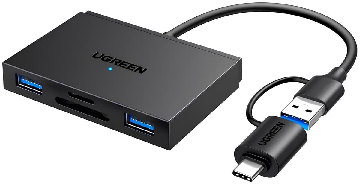 Картрідер Ugreen CM812 USB 3.0 4-in-1 OTG Type-C/USB SD/TF 4-in-1 Black (45167)