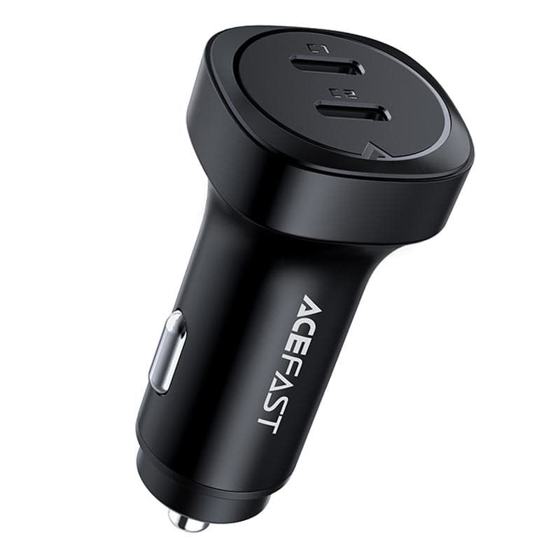 Автомобільний зарядний пристрій ACEFAST B2 72W 2xType-C metal car charger Black