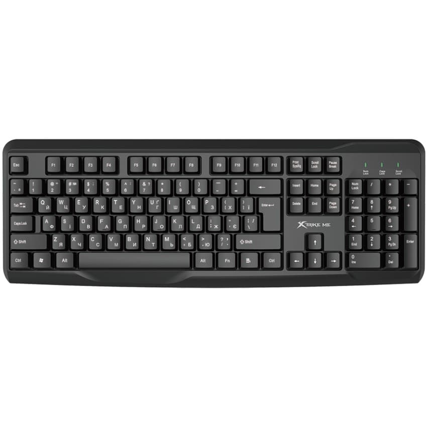 Проводная клавиатура XTRIKE ME KB-229 RU 104 кл USB Black