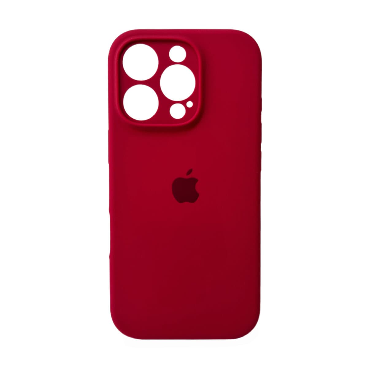 Защитный чехол-накладка Silicone Full Case AA Camera Protect для Apple iPhone 16 Pro Rose Red (FullAAi16P-21)